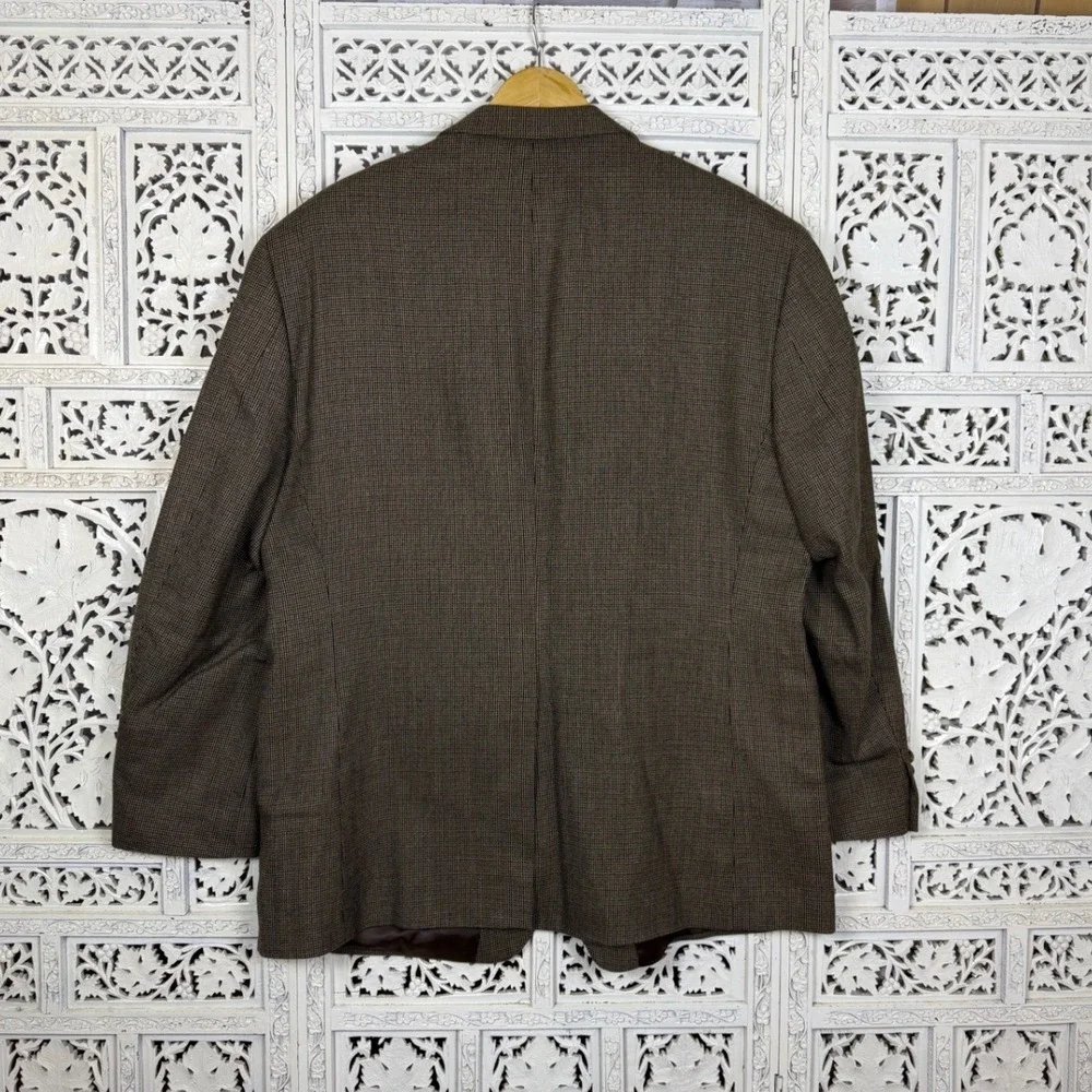 Chaps Plaid Lambswool Blazer Mens 46R Sports Jacket 2 Button‎ Career Academia
